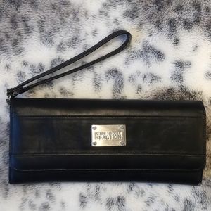Kenneth Cole reaction black wristlet-clutch with coin purse